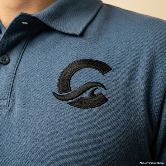Steel Blue Heavyweight Pique Polo | 220 GSM Combed Cotton